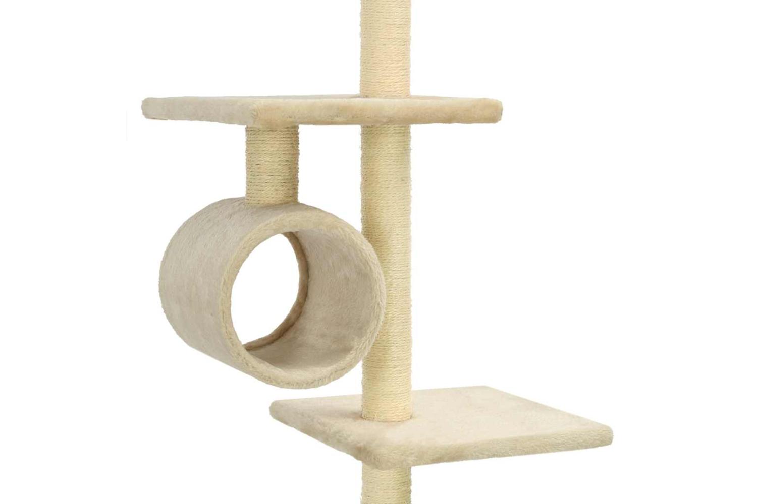 Vidaxl Cat Tree With Sisal Scratching Posts 260 Cm Beige-5