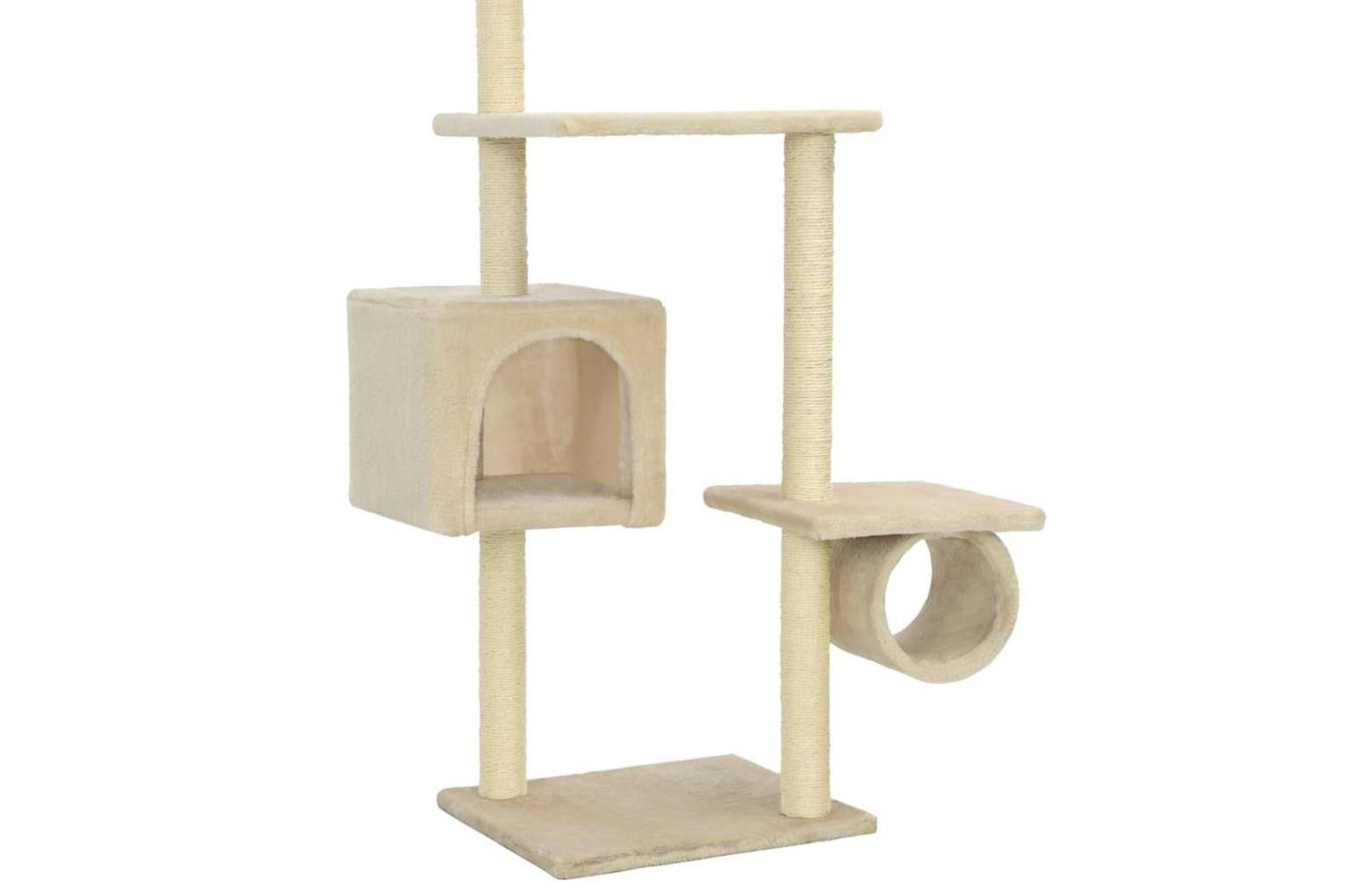 Vidaxl Cat Tree With Sisal Scratching Posts 260 Cm Beige-6