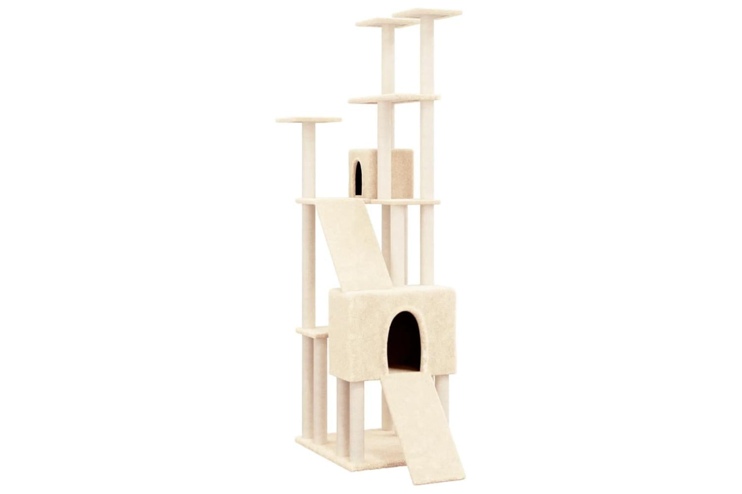 Vidaxl Cat Tree With Sisal Scratching Posts Cream 190 Cm