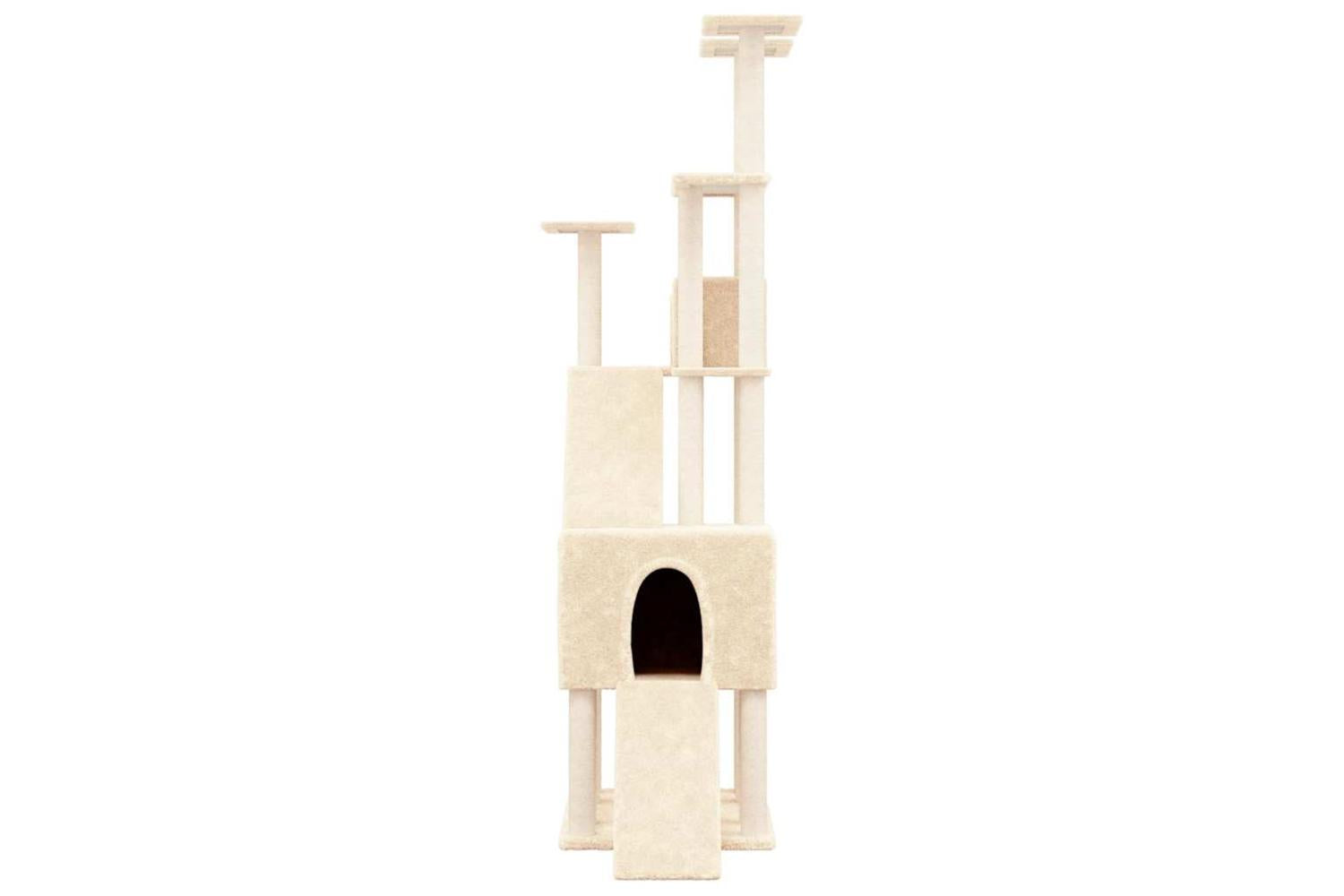 Vidaxl Cat Tree With Sisal Scratching Posts Cream 190 Cm-3
