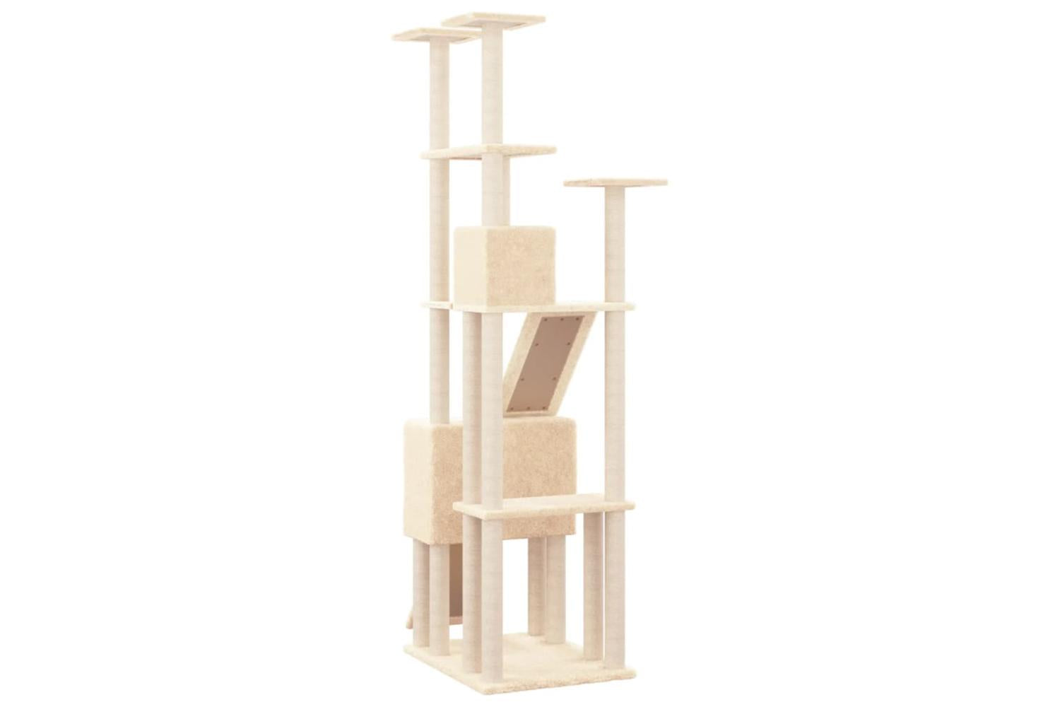 Vidaxl Cat Tree With Sisal Scratching Posts Cream 190 Cm-5
