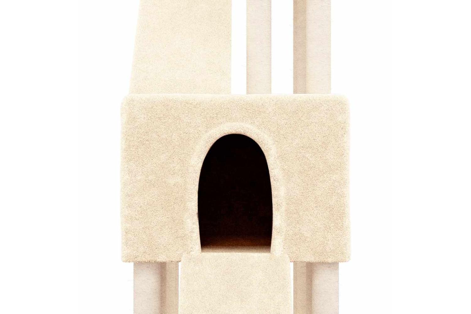 Vidaxl Cat Tree With Sisal Scratching Posts Cream 190 Cm-6