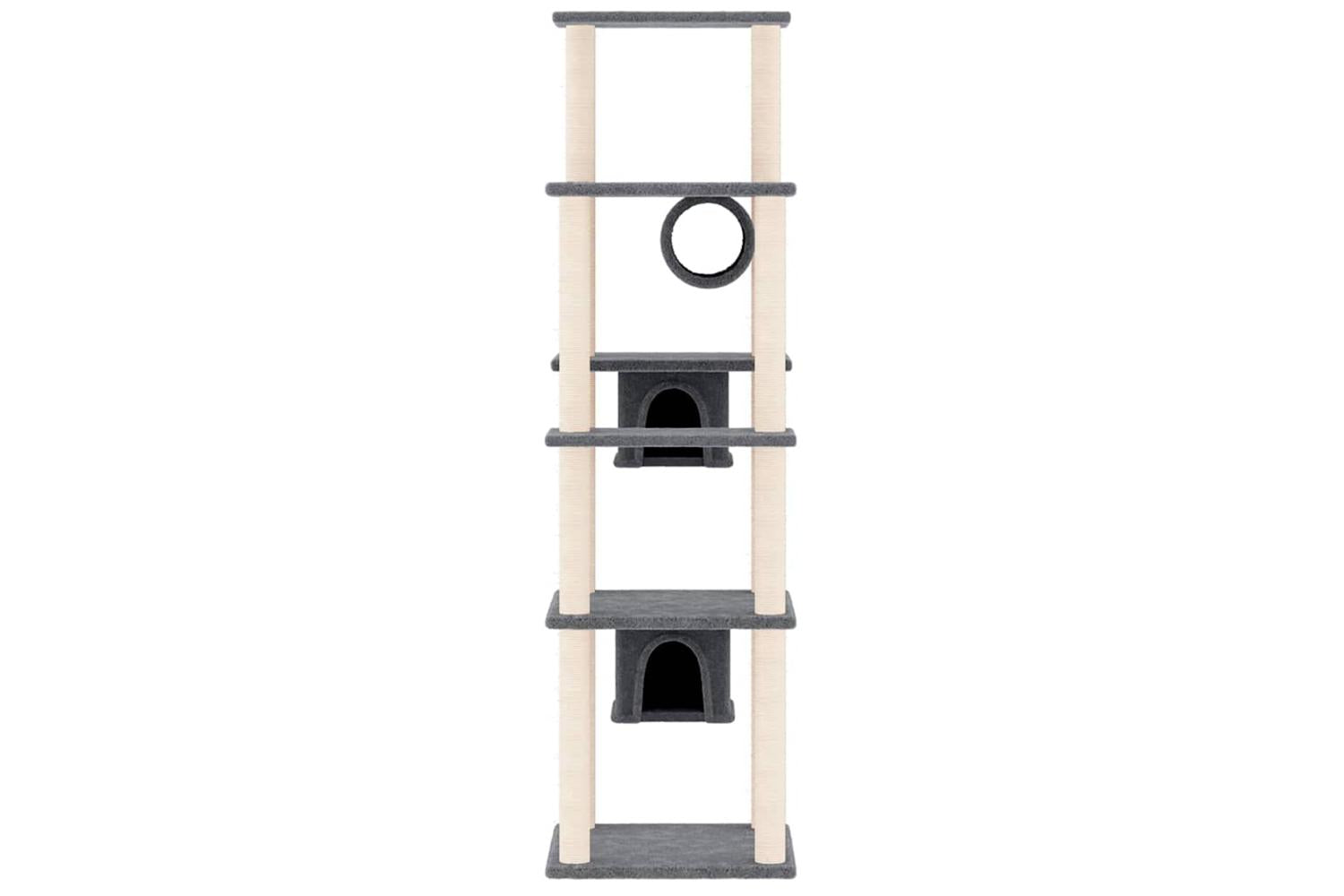 Vidaxl Cat Tree With Sisal Scratching Posts Dark Grey 169 Cm-3
