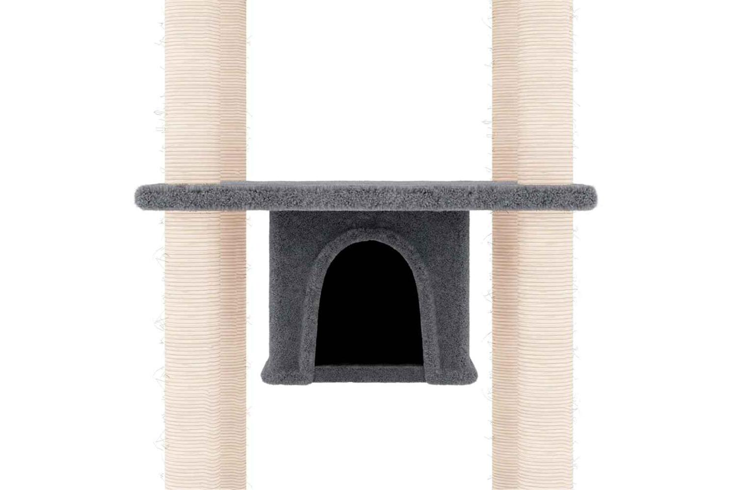 Vidaxl Cat Tree With Sisal Scratching Posts Dark Grey 169 Cm-6