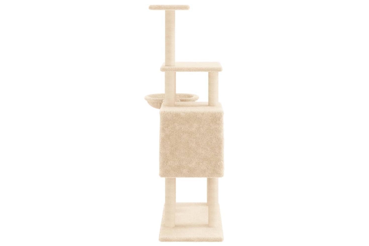 Vidaxl Cat Tree With Sisal Scratching Posts Cream 131 Cm-5