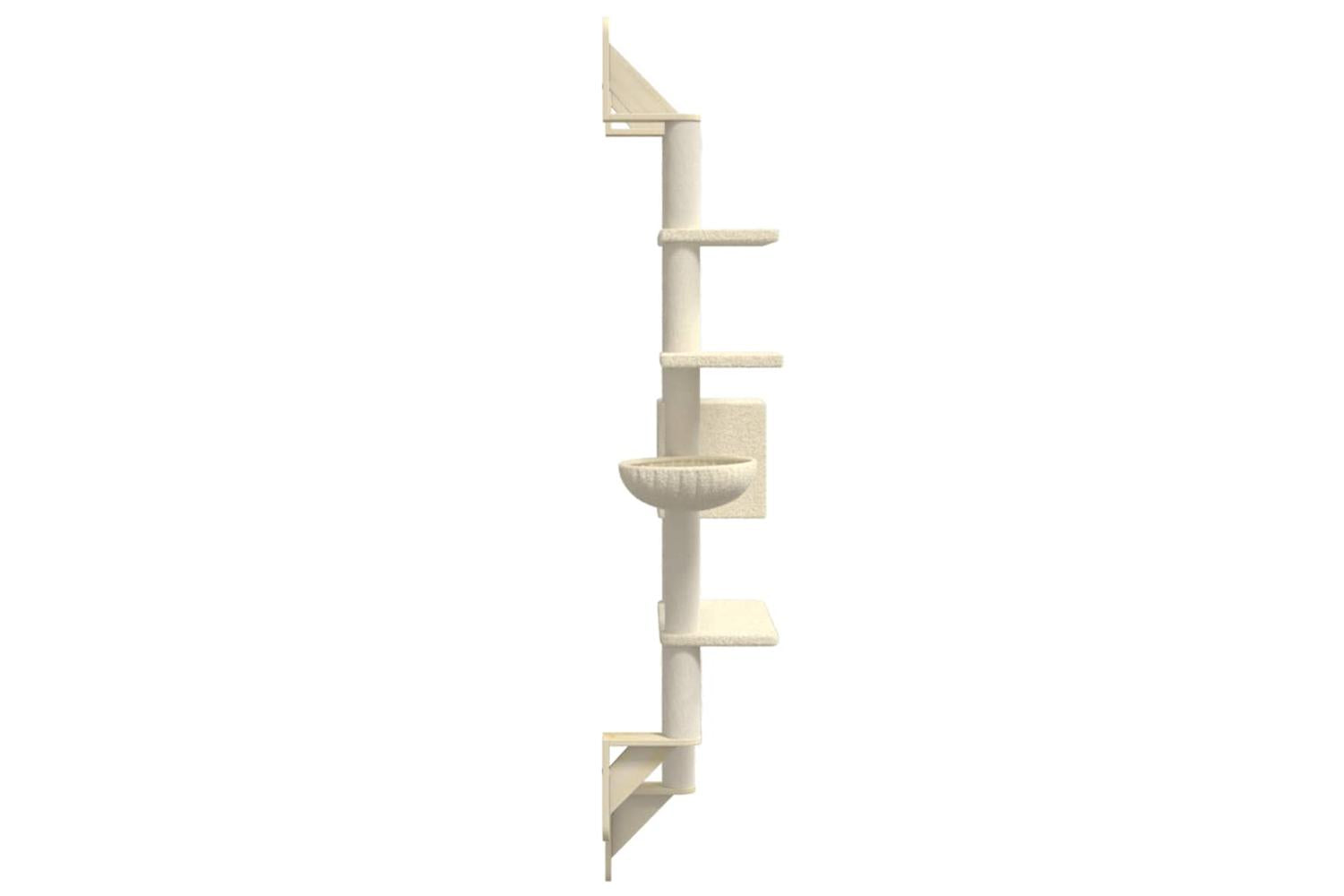 Vidaxl Wall-mounted Cat Tree With Scratching Post Cream 180 Cm-5