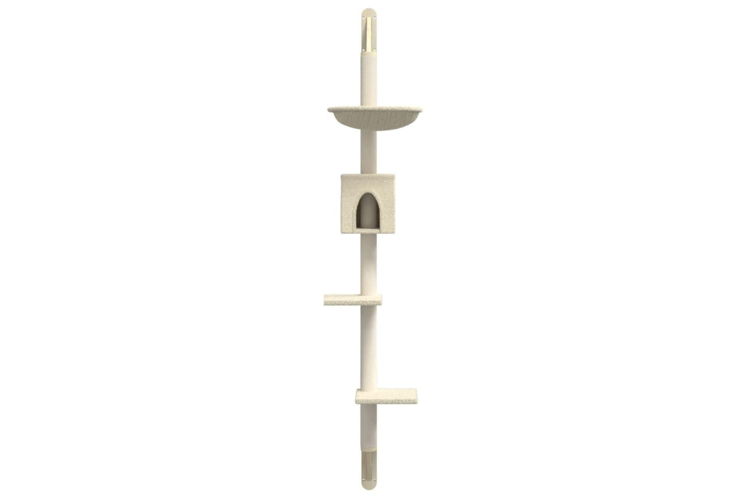 Vidaxl Wall-mounted Cat Tree With Scratching Post Cream 187 Cm-4
