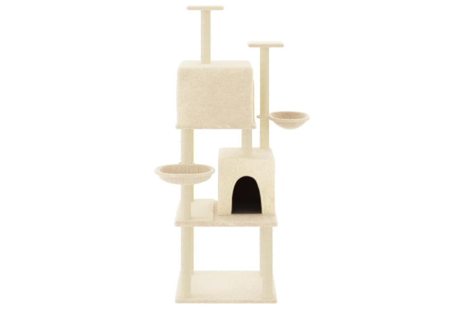 Vidaxl Cat Tree With Sisal Scratching Posts Cream 180 Cm-3