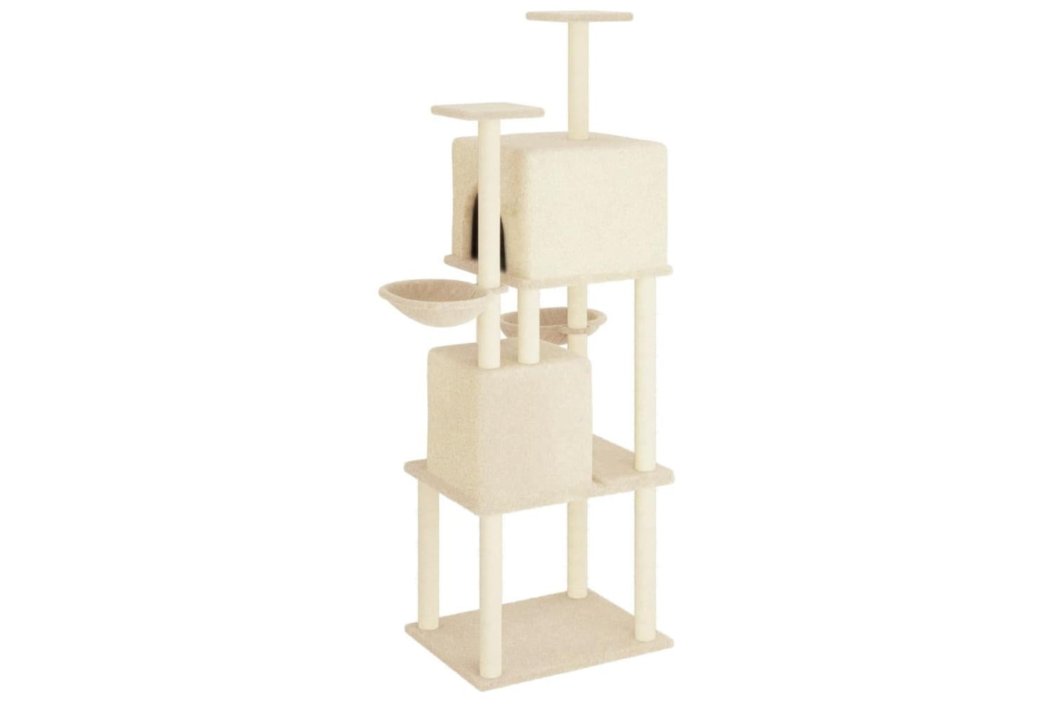 Vidaxl Cat Tree With Sisal Scratching Posts Cream 180 Cm-5