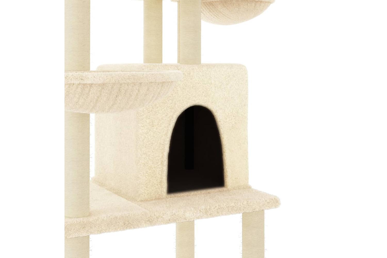 Vidaxl Cat Tree With Sisal Scratching Posts Cream 180 Cm-6