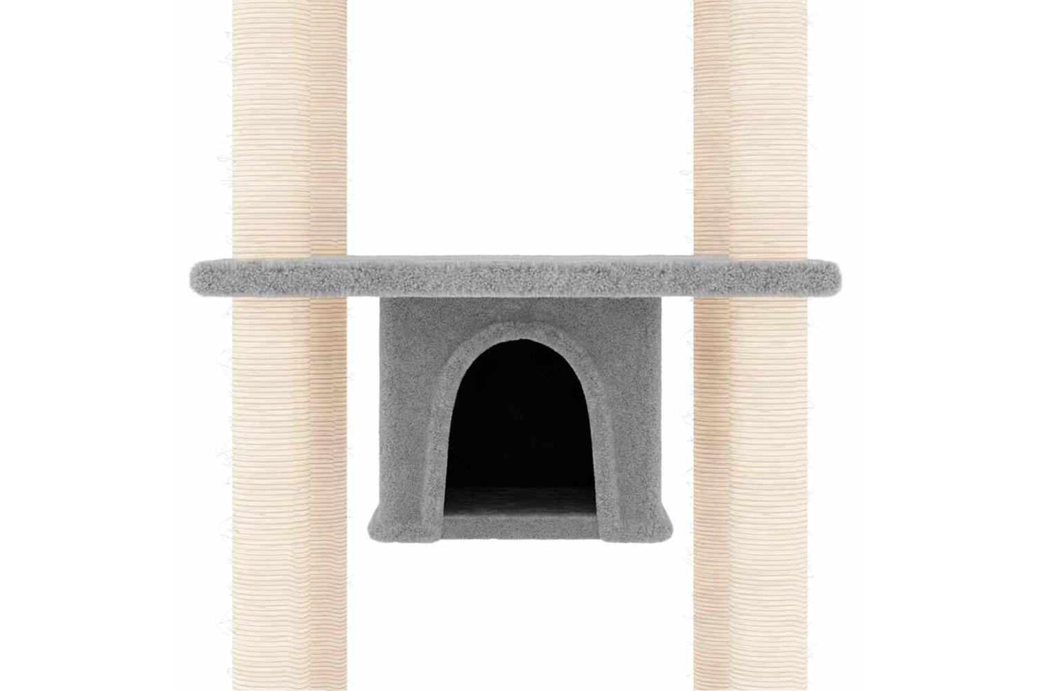 Vidaxl Cat Tree With Sisal Scratching Posts Light Grey 169 Cm-6