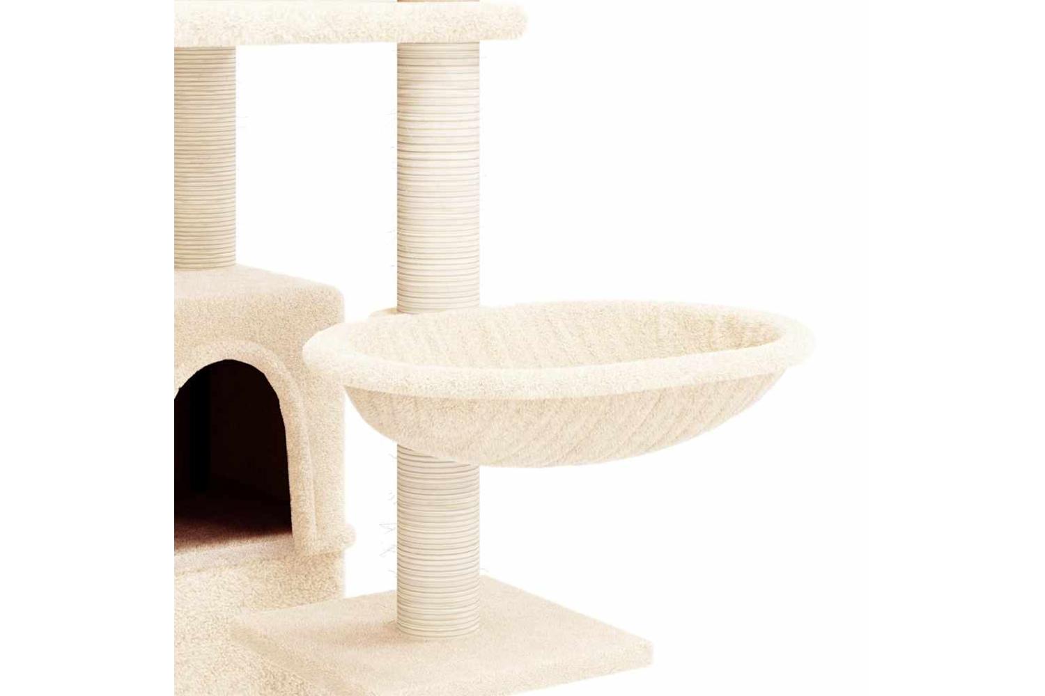 Vidaxl Cat Tree With Sisal Scratching Posts Cream 175 Cm-6