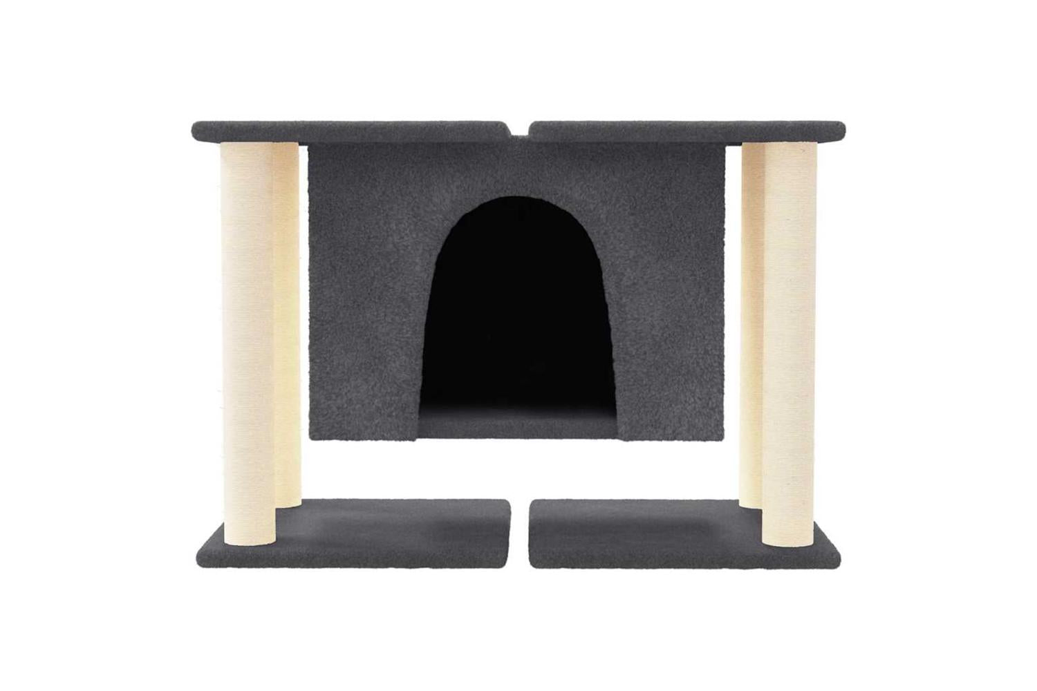 Vidaxl Cat Tree With Sisal Scratching Posts Dark Grey 50 Cm-3