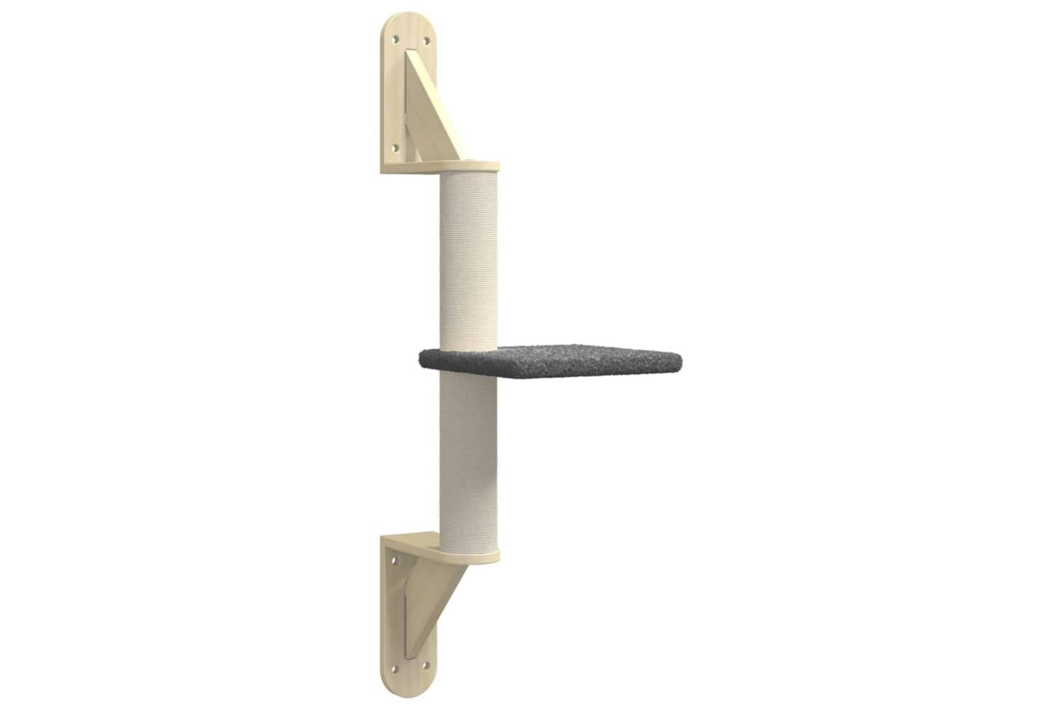 Vidaxl Wall-mounted Cat Tree With Scratching Post Dark Grey 855 Cm