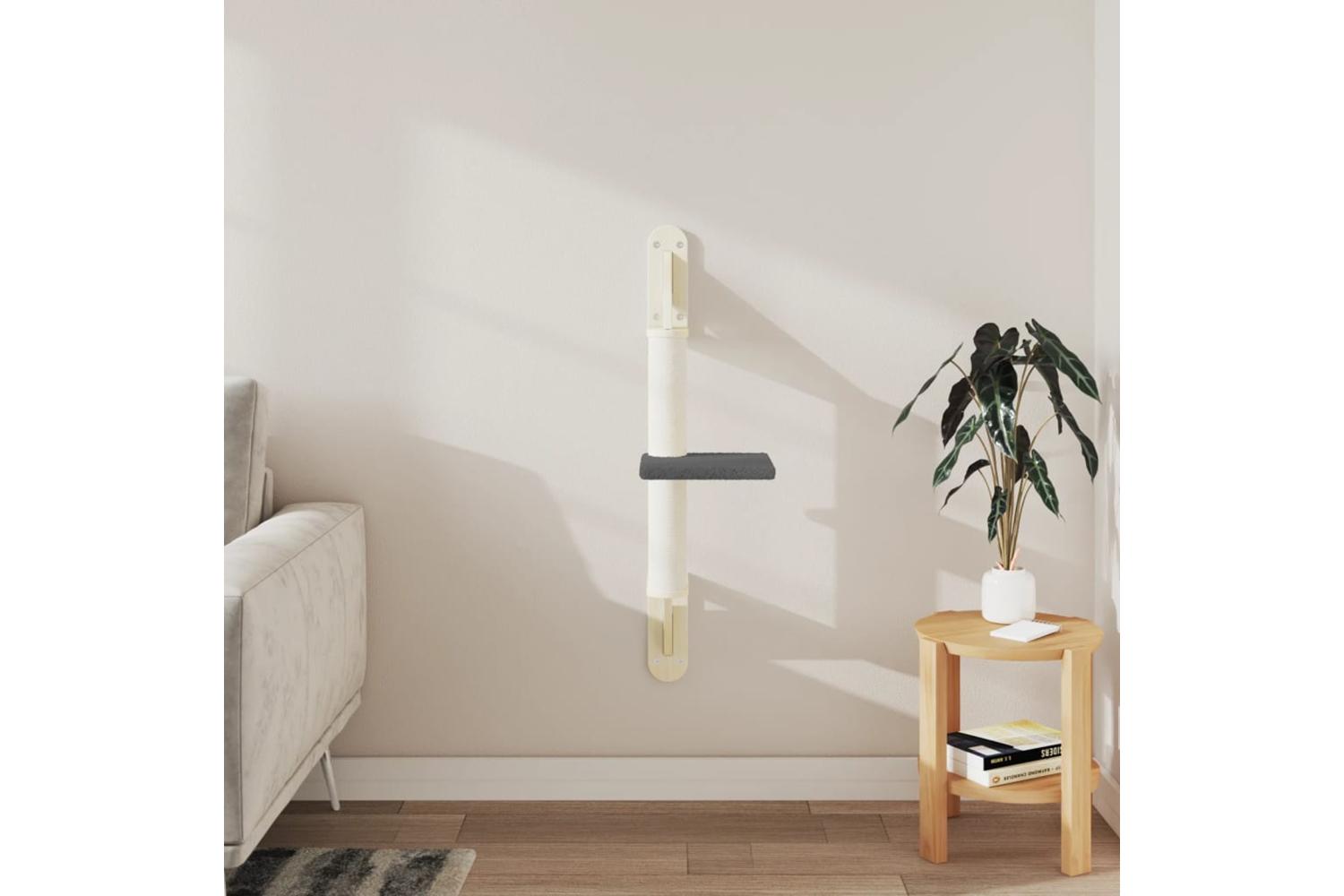 Vidaxl Wall-mounted Cat Tree With Scratching Post Dark Grey 855 Cm-3