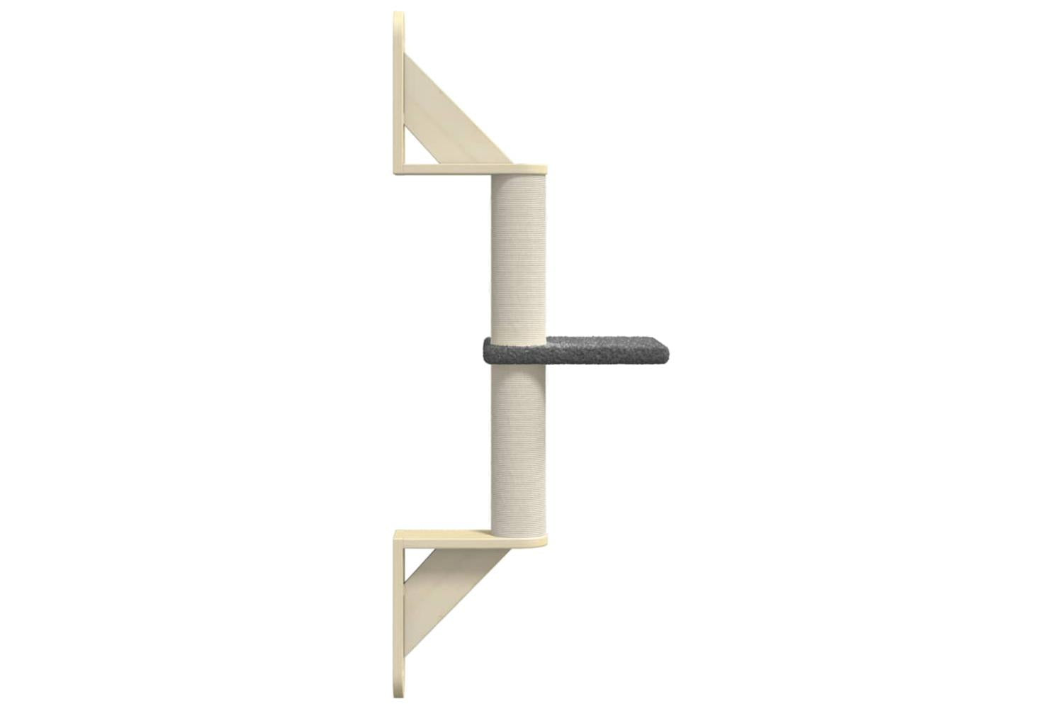 Vidaxl Wall-mounted Cat Tree With Scratching Post Dark Grey 855 Cm-5
