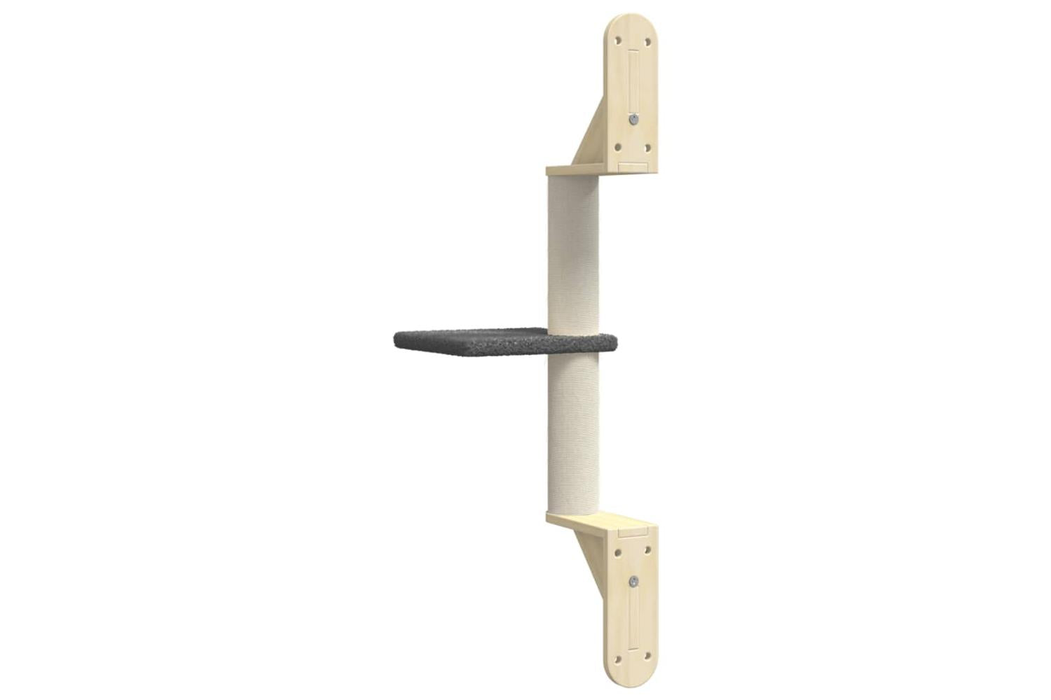 Vidaxl Wall-mounted Cat Tree With Scratching Post Dark Grey 855 Cm-6