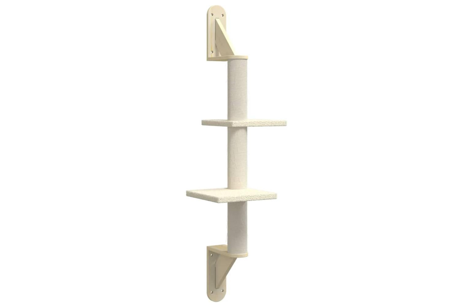 Vidaxl Wall-mounted Cat Tree With Scratching Post Cream 108 Cm-2