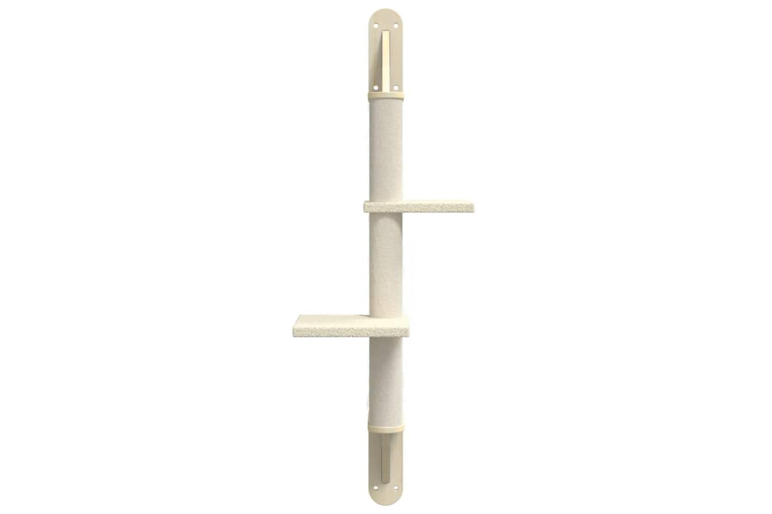 Vidaxl Wall-mounted Cat Tree With Scratching Post Cream 108 Cm-4