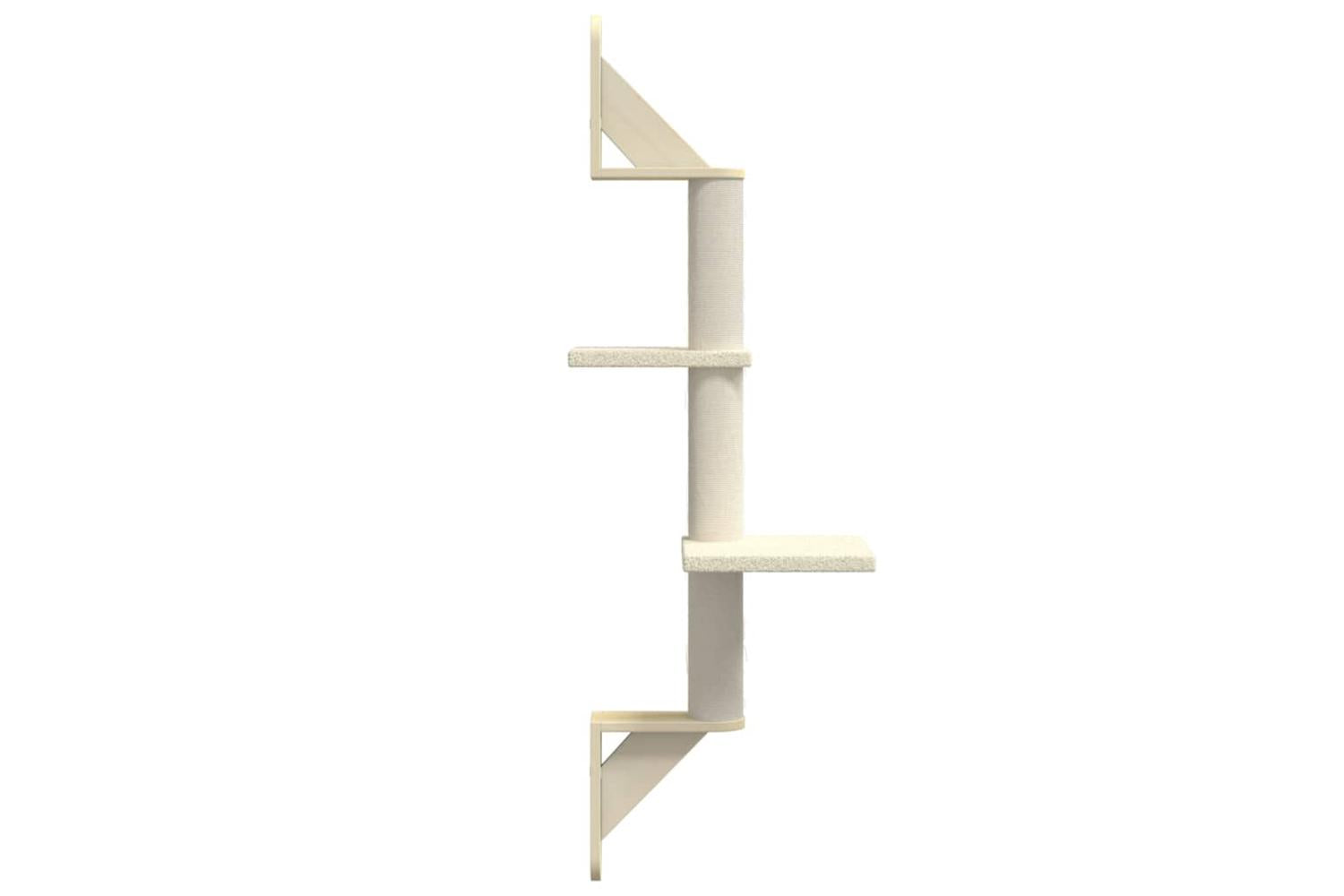 Vidaxl Wall-mounted Cat Tree With Scratching Post Cream 108 Cm-5