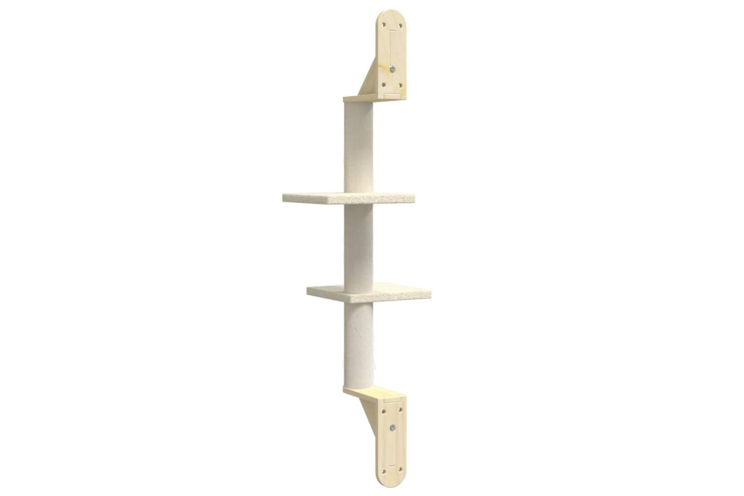 Vidaxl Wall-mounted Cat Tree With Scratching Post Cream 108 Cm-6