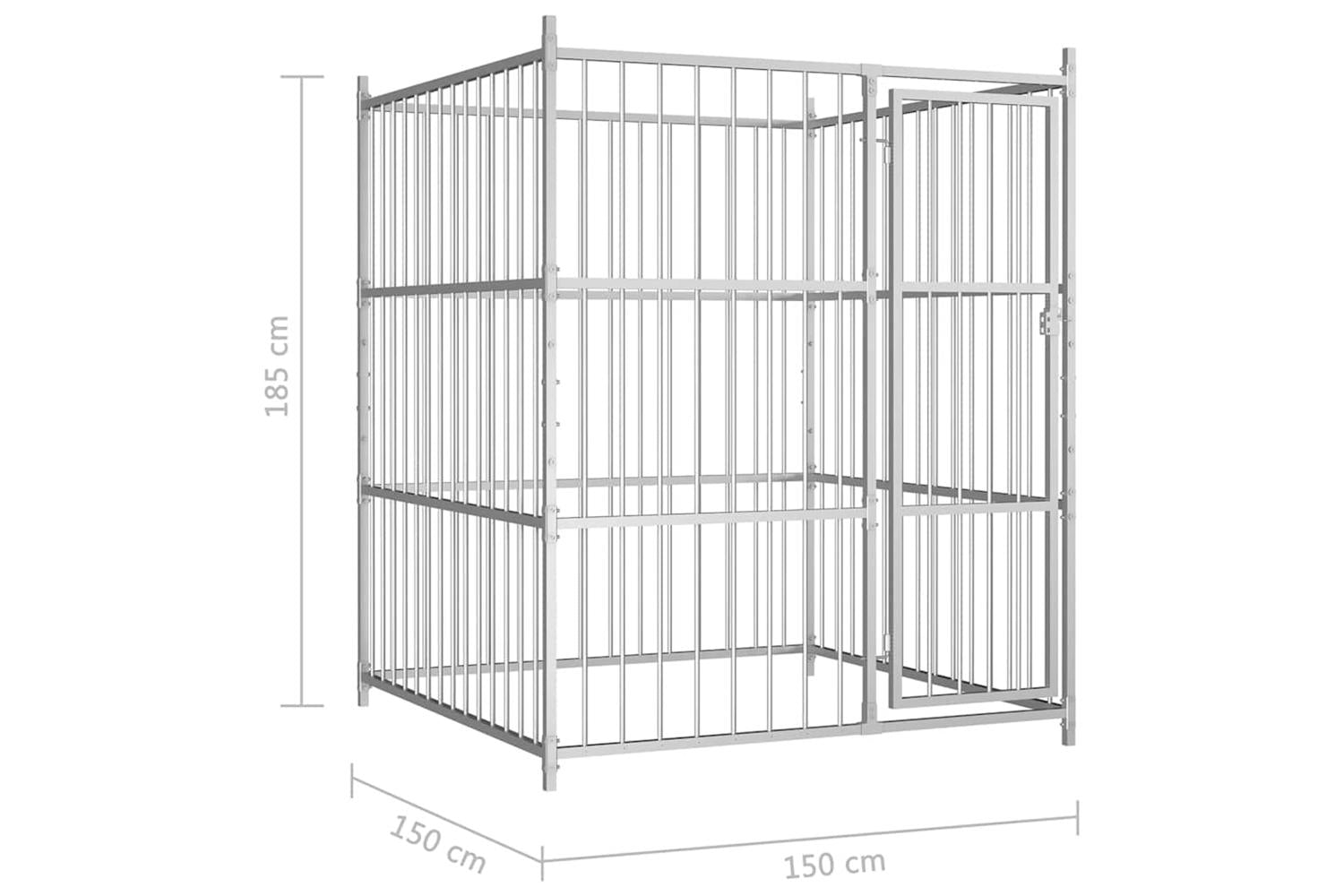 Vidaxl Outdoor Dog Kennel 150x150x185 Cm-5