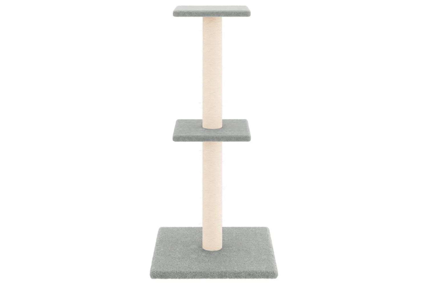 Vidaxl Cat Tree With Sisal Scratching Posts Light Grey 73 Cm-3