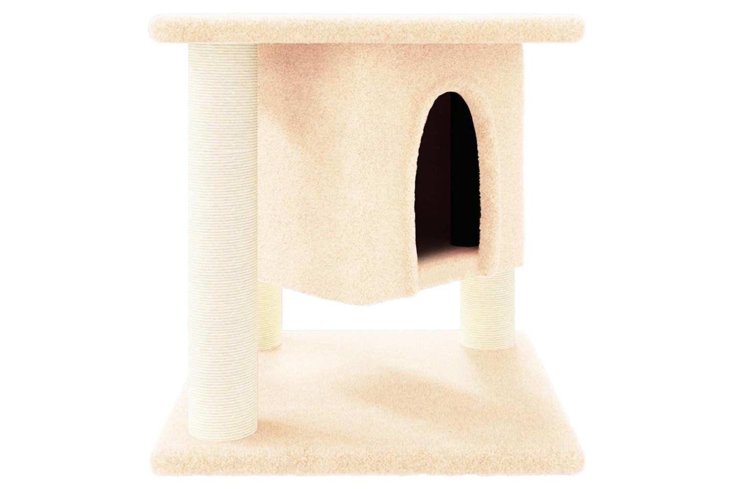 Vidaxl Cat Tree With Sisal Scratching Posts Cream 37 Cm