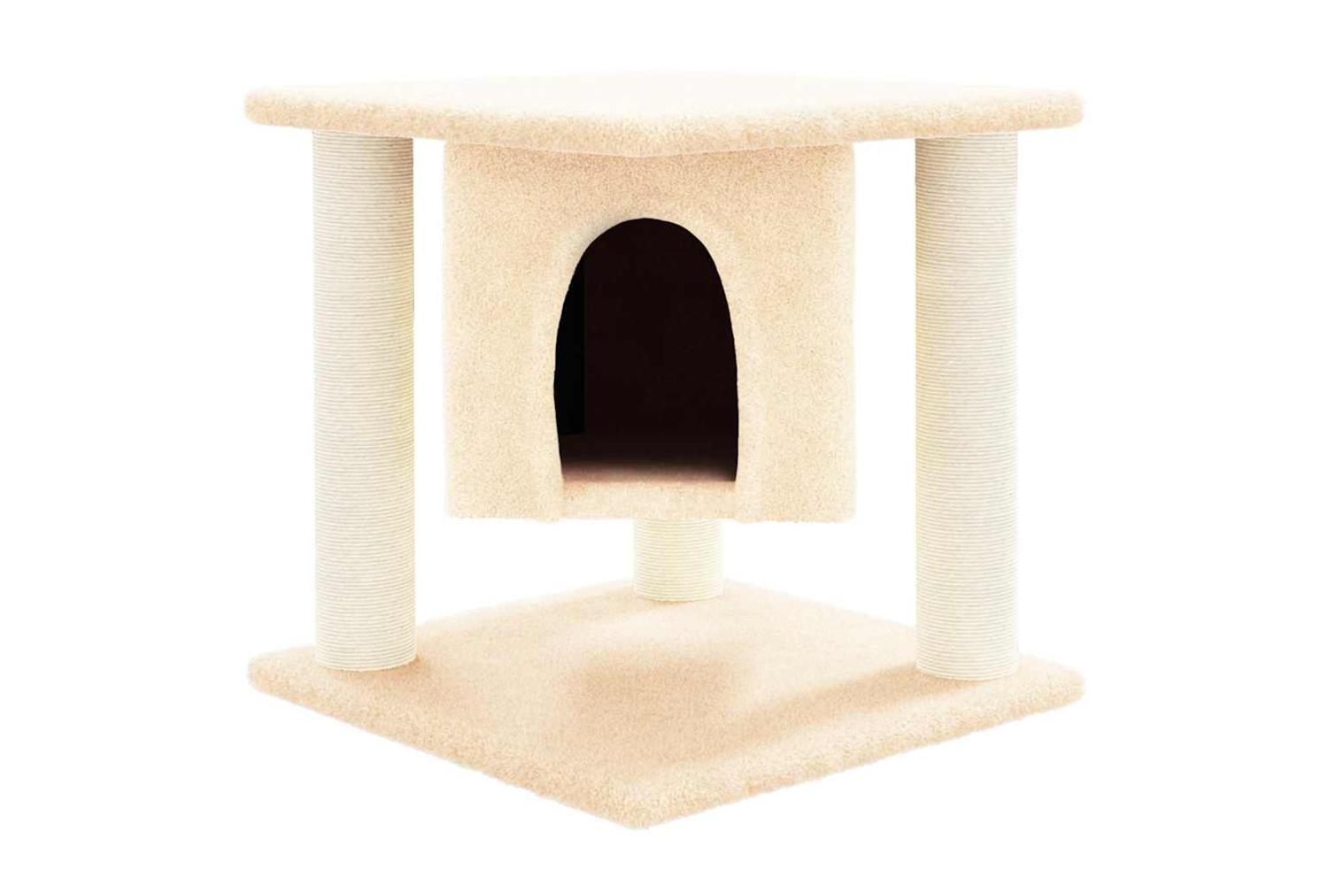 Vidaxl Cat Tree With Sisal Scratching Posts Cream 37 Cm-3
