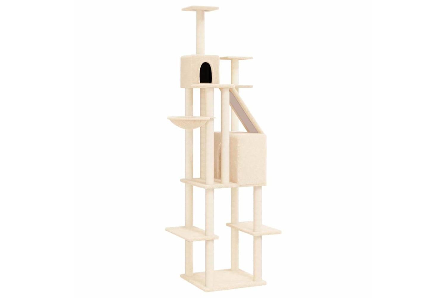 Vidaxl Cat Tree With Sisal Scratching Posts Cream 201 Cm
