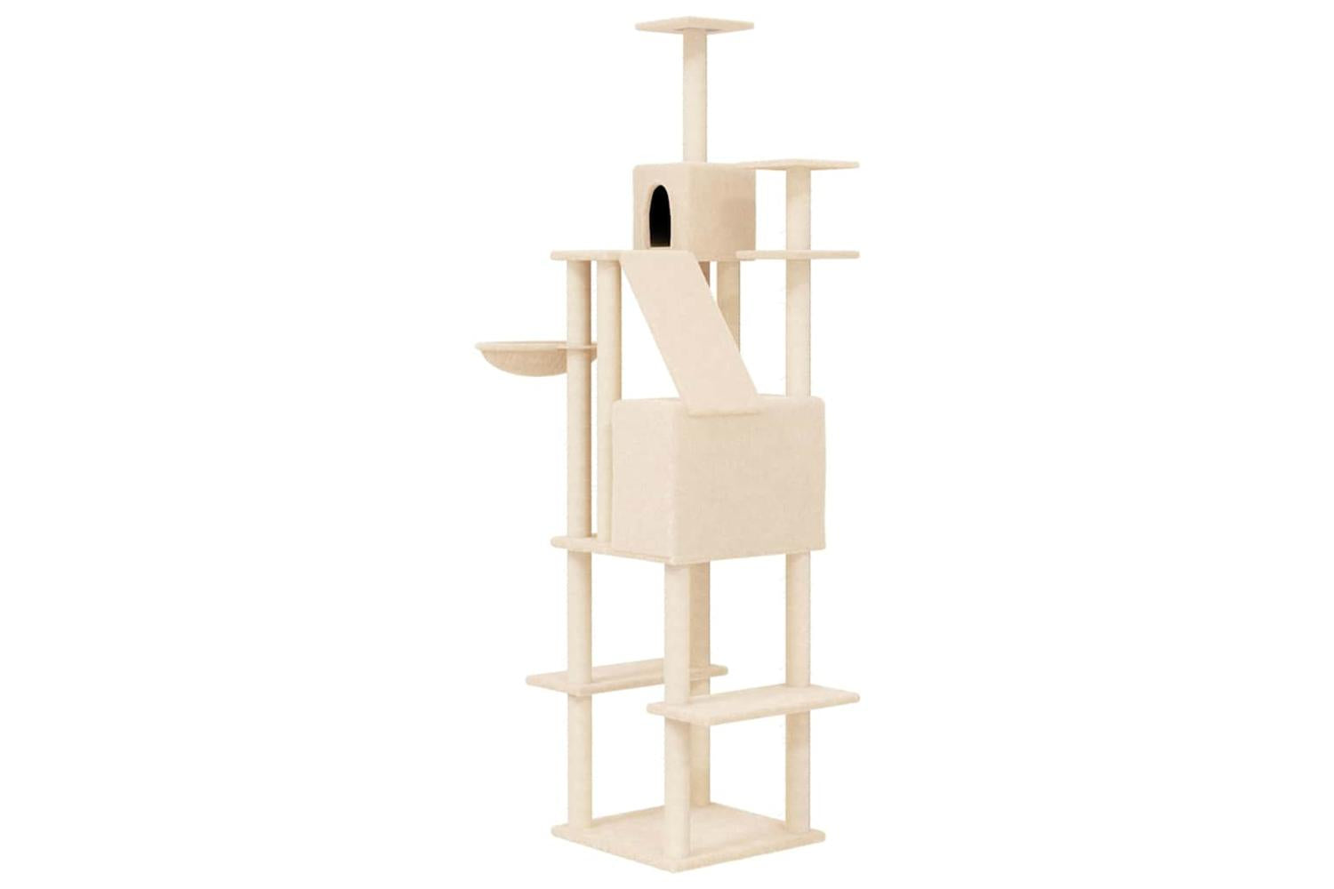 Vidaxl Cat Tree With Sisal Scratching Posts Cream 201 Cm-5