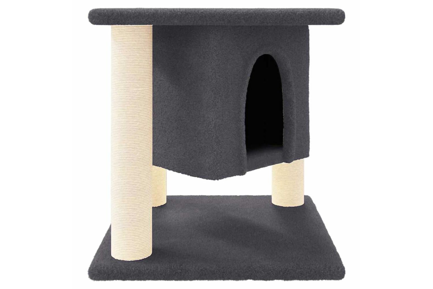 Vidaxl Cat Tree With Sisal Scratching Posts Dark Grey 37 Cm