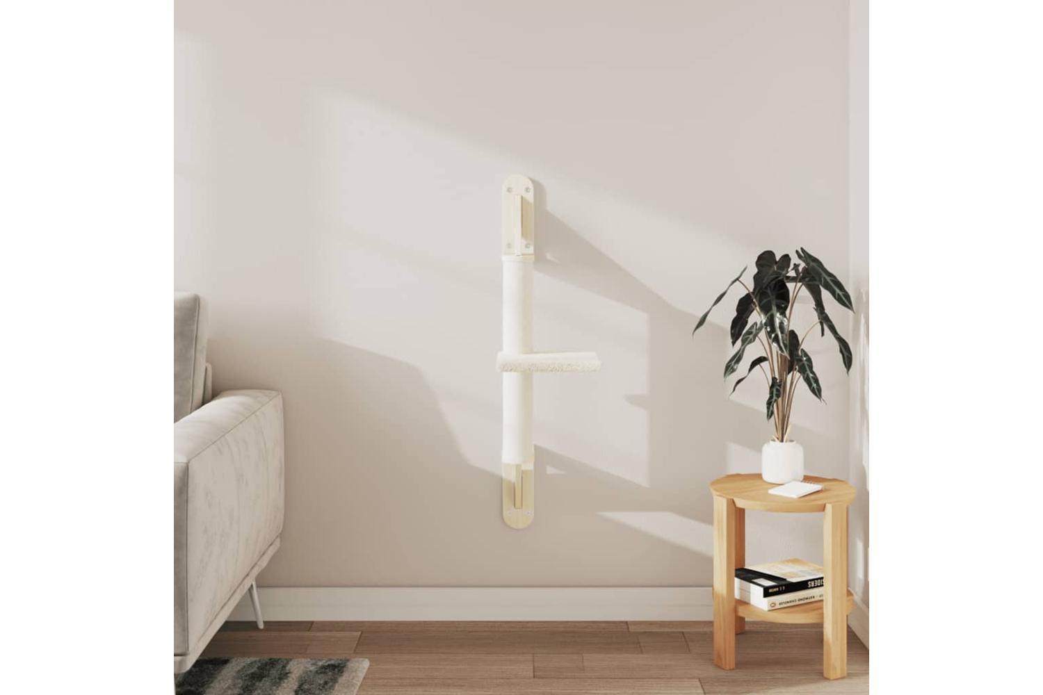 Vidaxl Wall-mounted Cat Tree With Scratching Post Cream 855 Cm-3