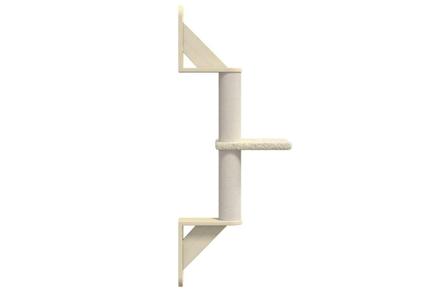 Vidaxl Wall-mounted Cat Tree With Scratching Post Cream 855 Cm-5