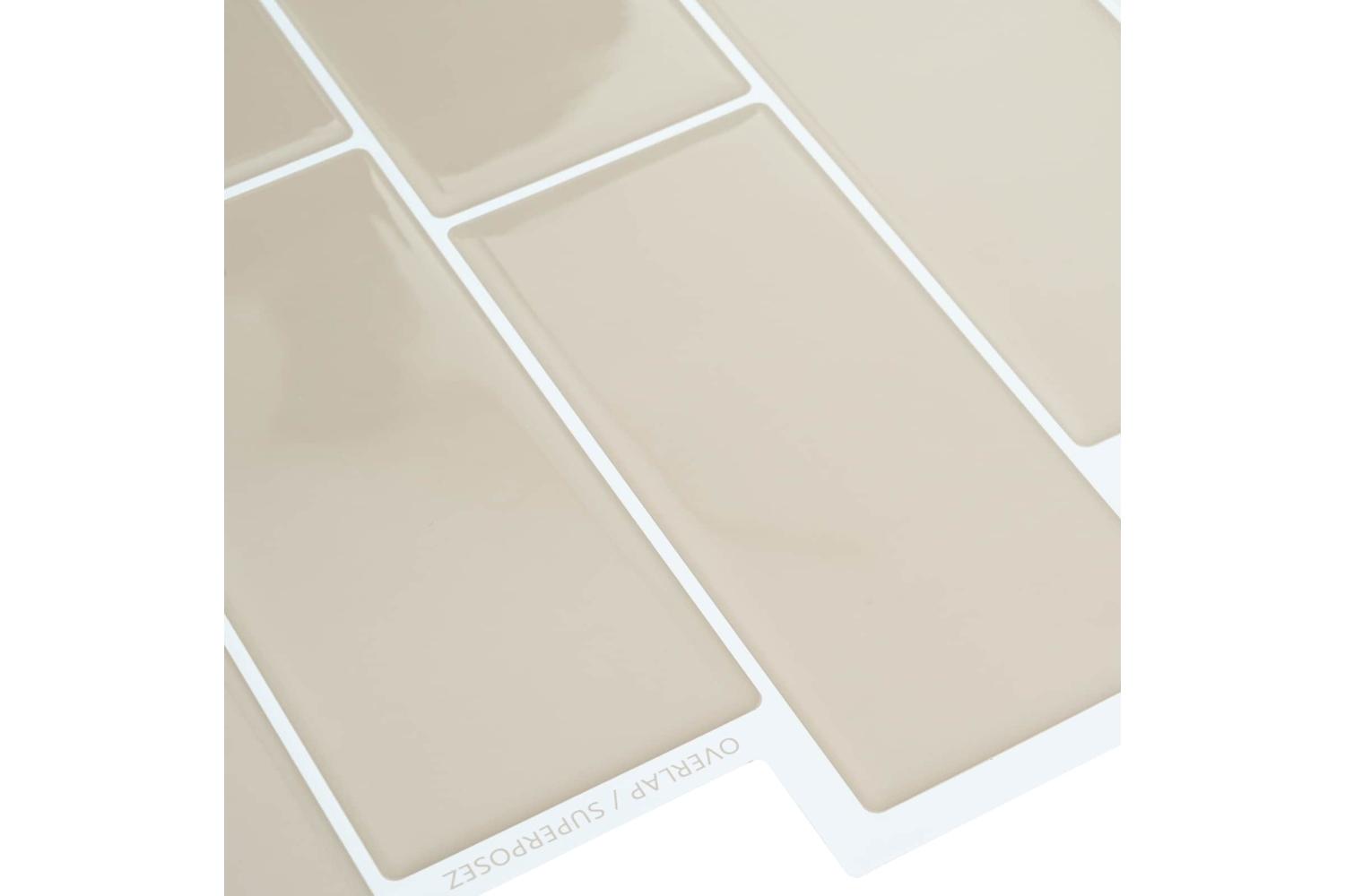 Vidaxl Decorative Stickers 10 Pcs Beige 29 X 21 Cm-4