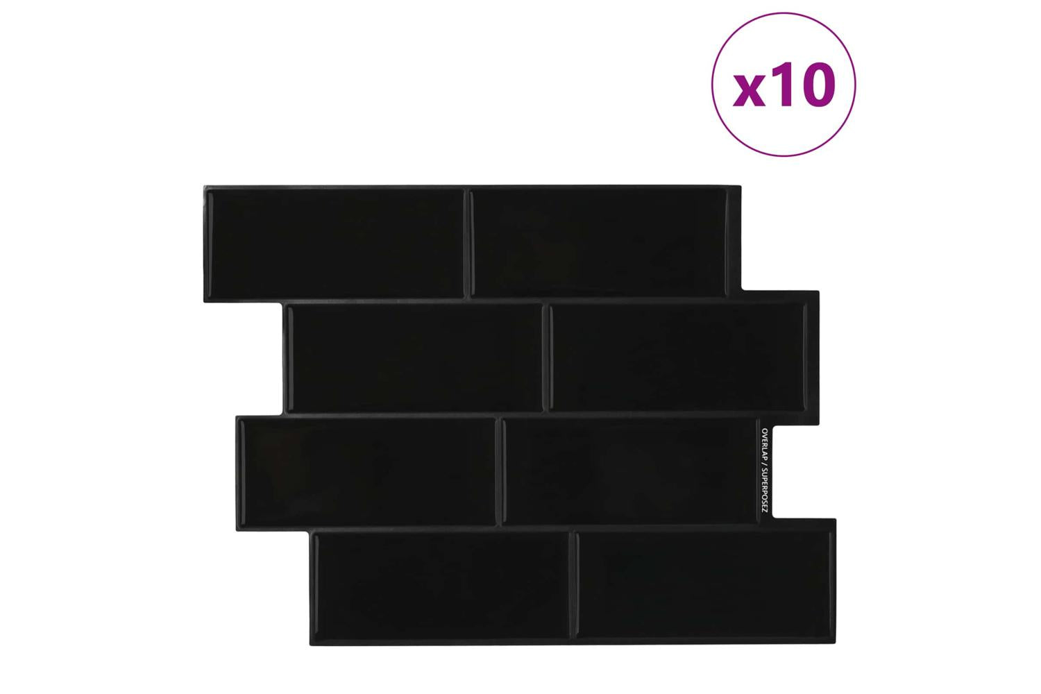 Vidaxl Decorative Stickers 10 Pcs Black 29 X 21 Cm-2