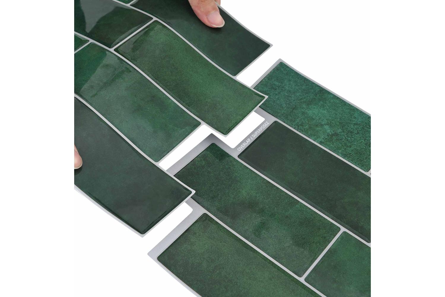 Vidaxl Decorative Stickers 10 Pcs Dark Green 29 X 21 Cm-7