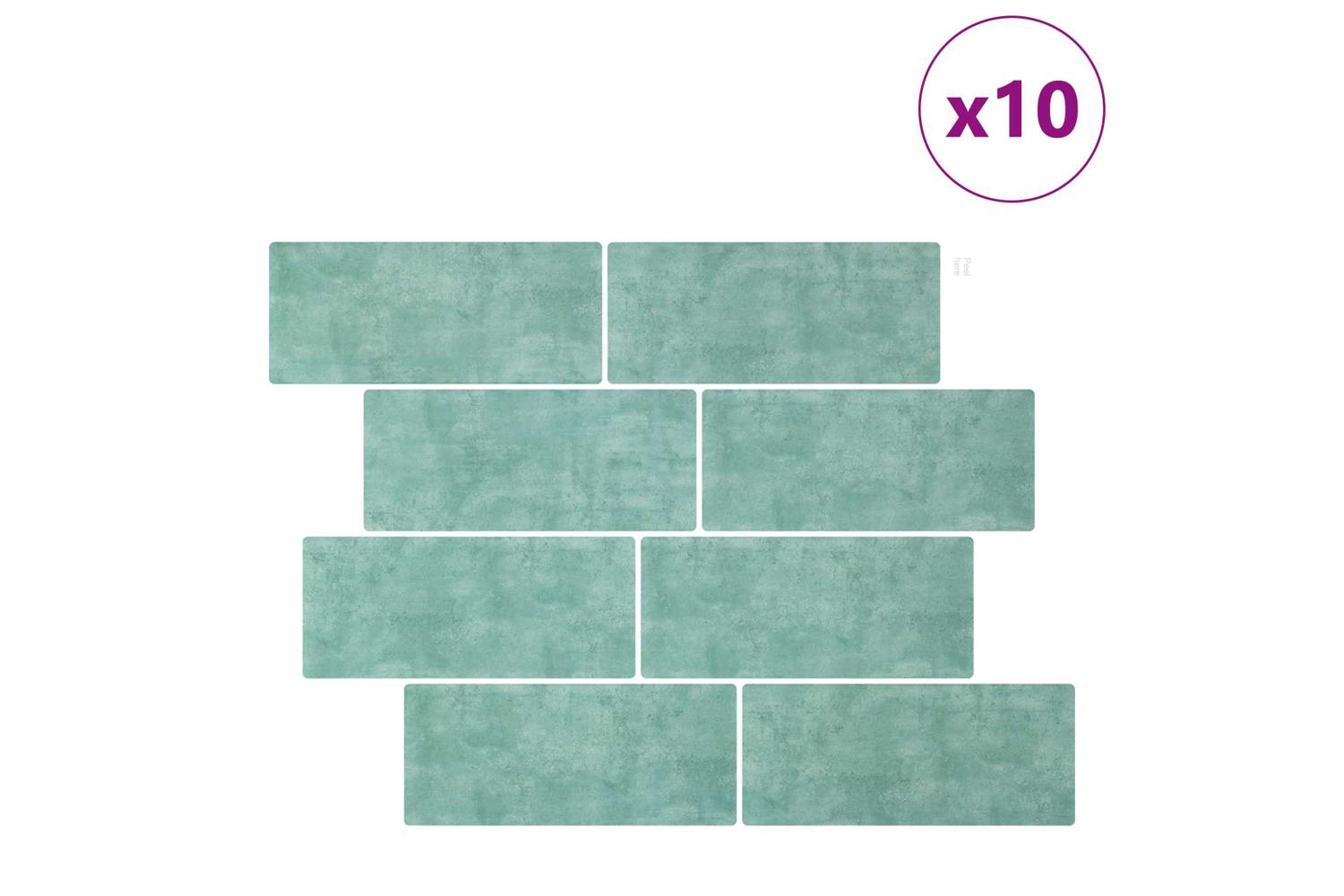 Vidaxl Decorative Stickers 10 Pcs Grey Green 29 X 21 Cm-2