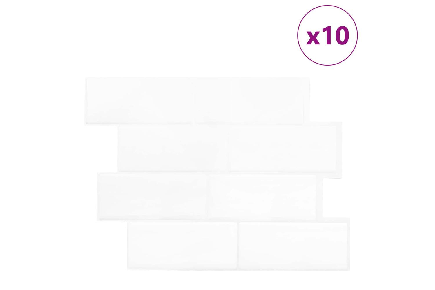 Vidaxl Decorative Stickers 10 Pcs White 29 X 21 Cm-2