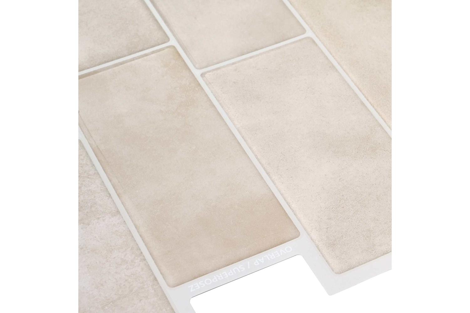 Vidaxl Decorative Stickers 20 Pcs Beige Marble 29 X 21 Cm-4