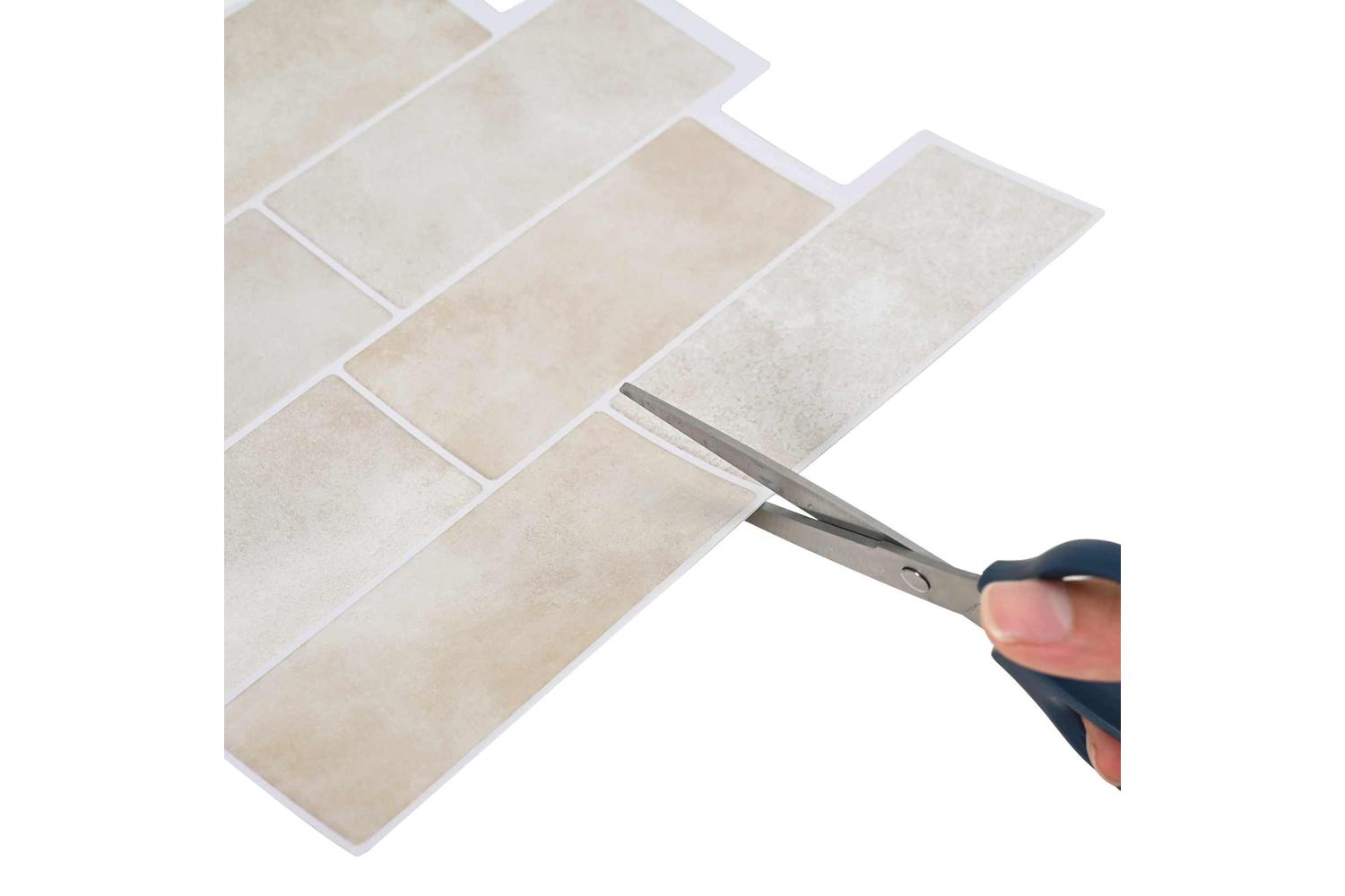 Vidaxl Decorative Stickers 20 Pcs Beige Marble 29 X 21 Cm-5