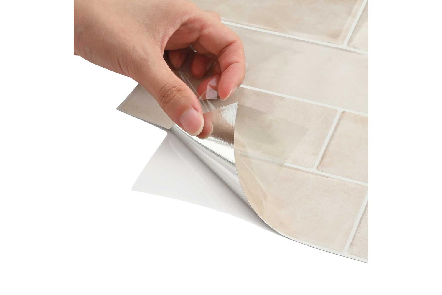 Vidaxl Decorative Stickers 20 Pcs Beige Marble 29 X 21 Cm-6