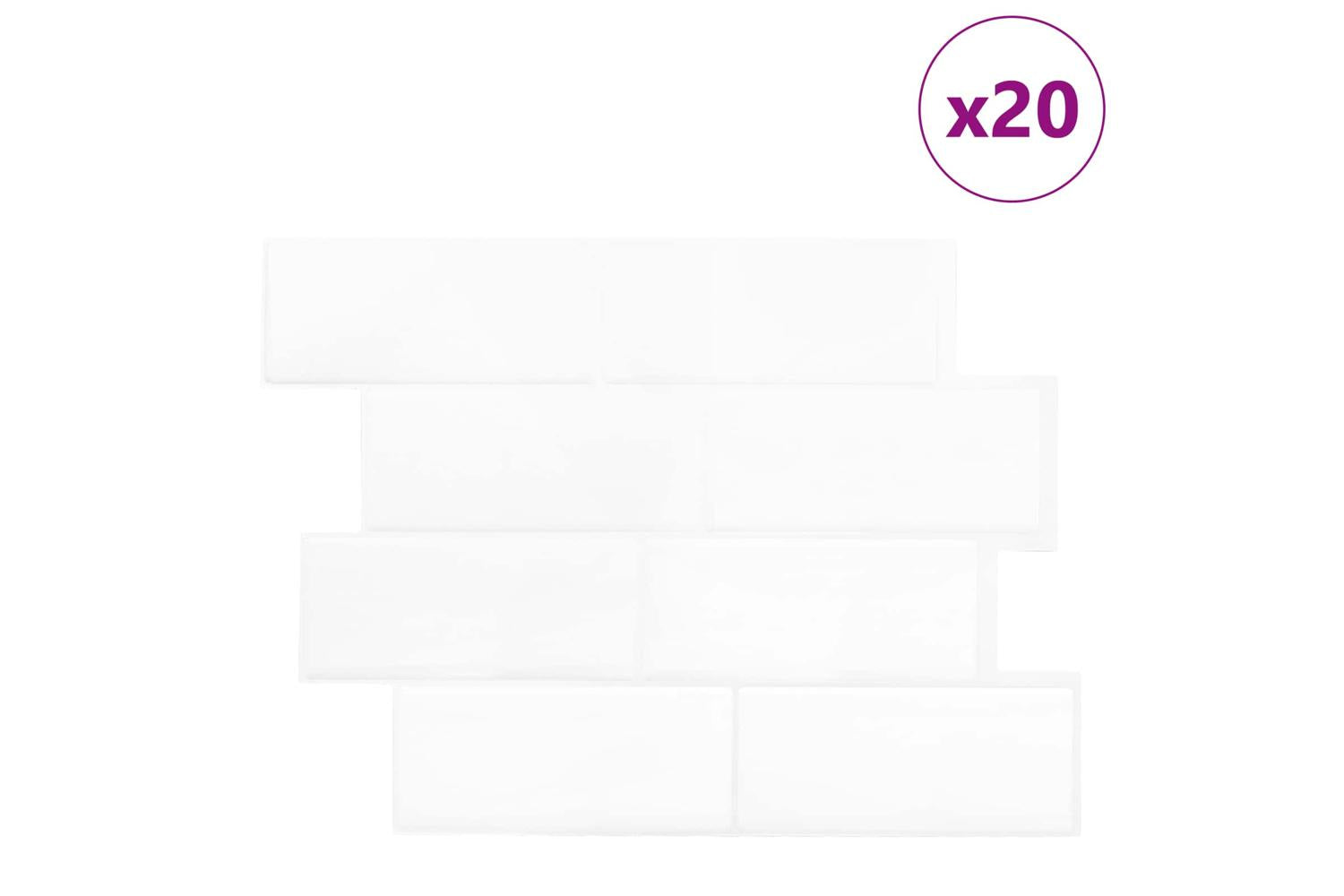 Vidaxl Decorative Stickers 20 Pcs White 29 X 21 Cm-2
