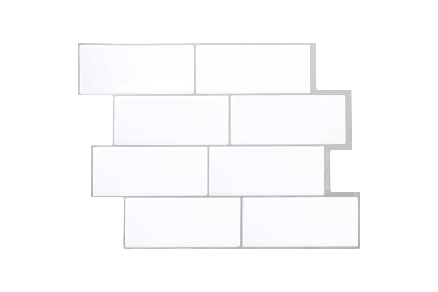 Vidaxl Decorative Stickers 20 Pcs White Grey 29 X 21 Cm