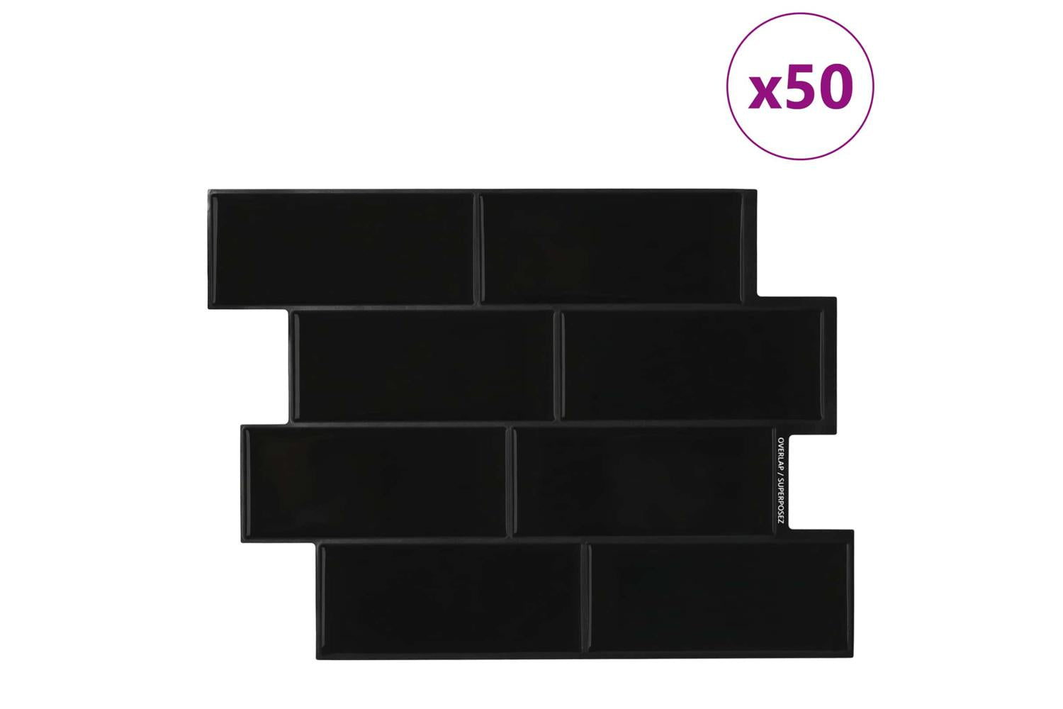 Vidaxl Decorative Stickers 50 Pcs Black 29 X 21 Cm-2