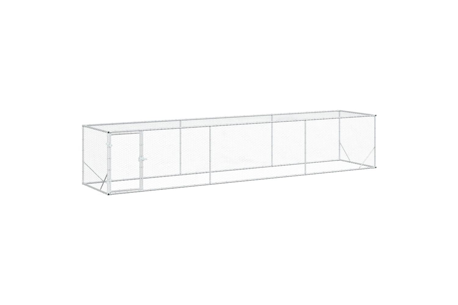 Vidaxl Chicken Yard Silver 500 X 100 X 100 Cm Galvanised Steel
