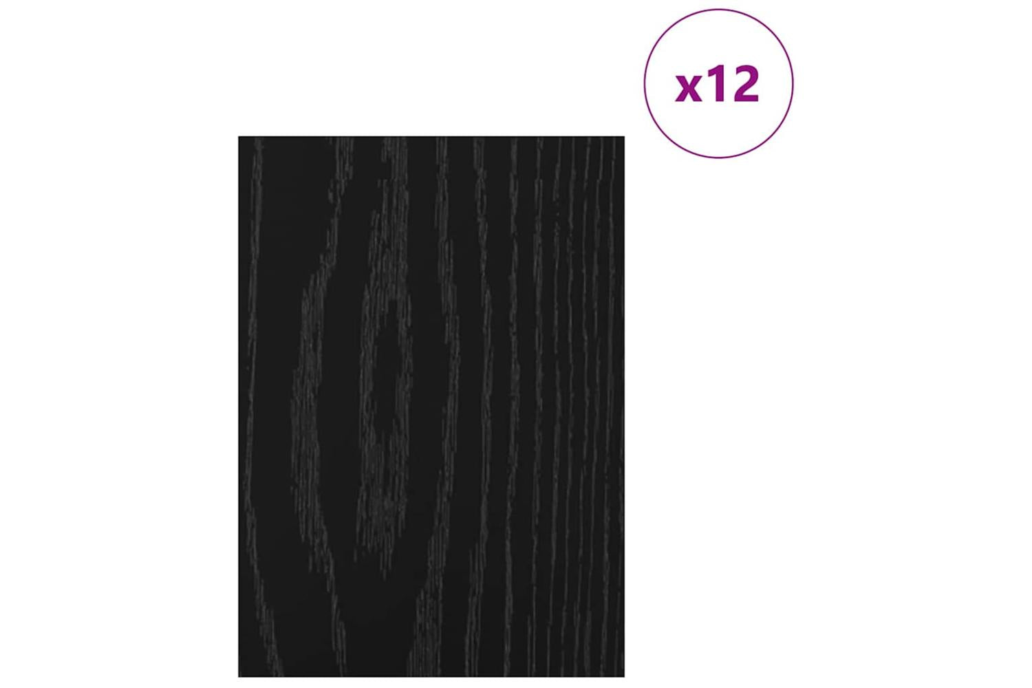Vidaxl Decor Panels 12 Pcs Black Oak 21 X 30 X 027 Cm Engineered Wood-3