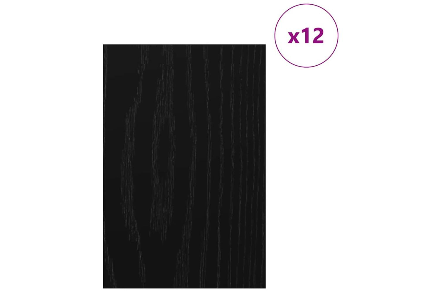 Vidaxl Decor Panels 12 Pcs Black Oak 40 X 60 X 027 Cm Engineered Wood-3