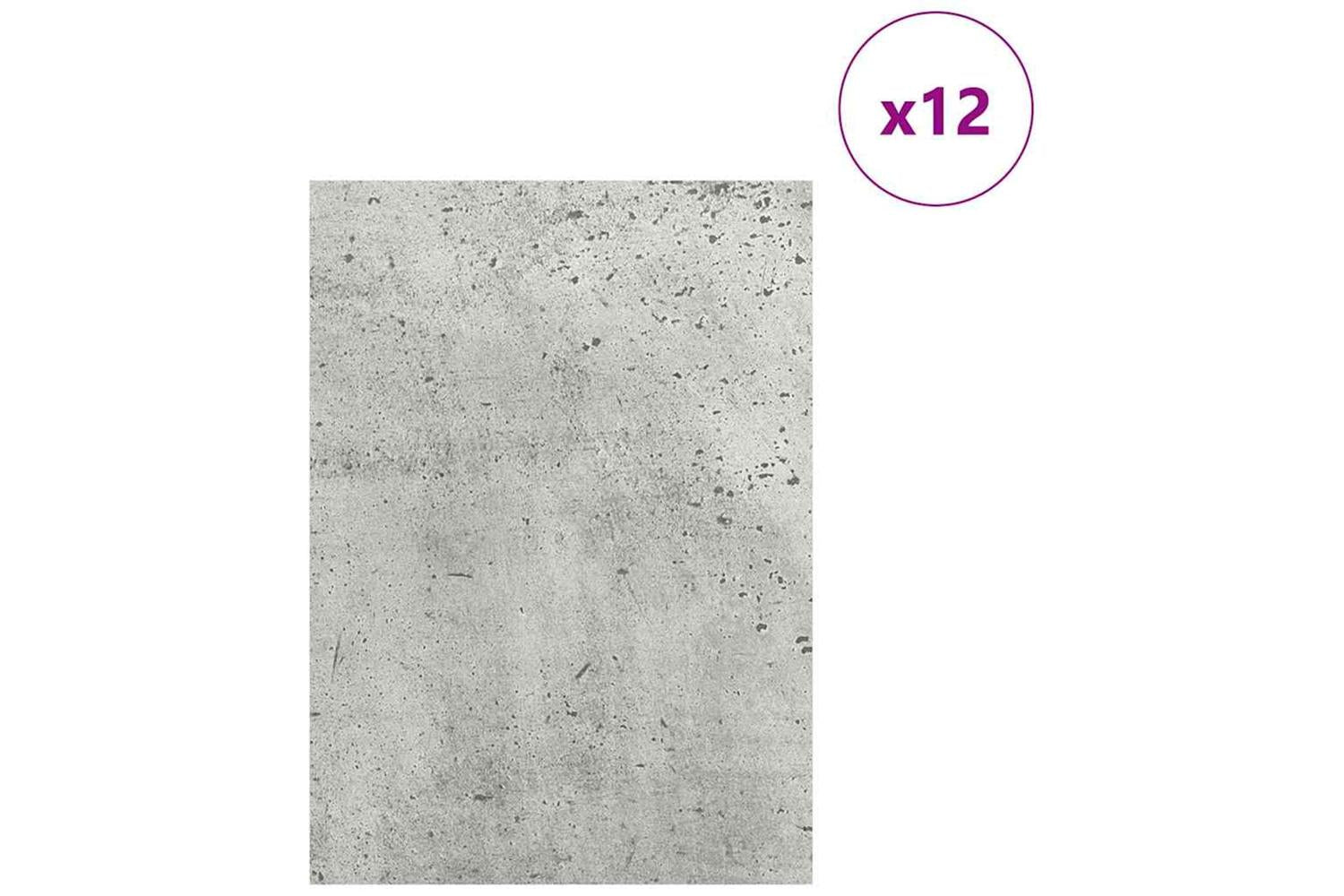 Vidaxl Decor Panels 12 Pcs Concrete Grey 15 X 21 X 027 Cm-3