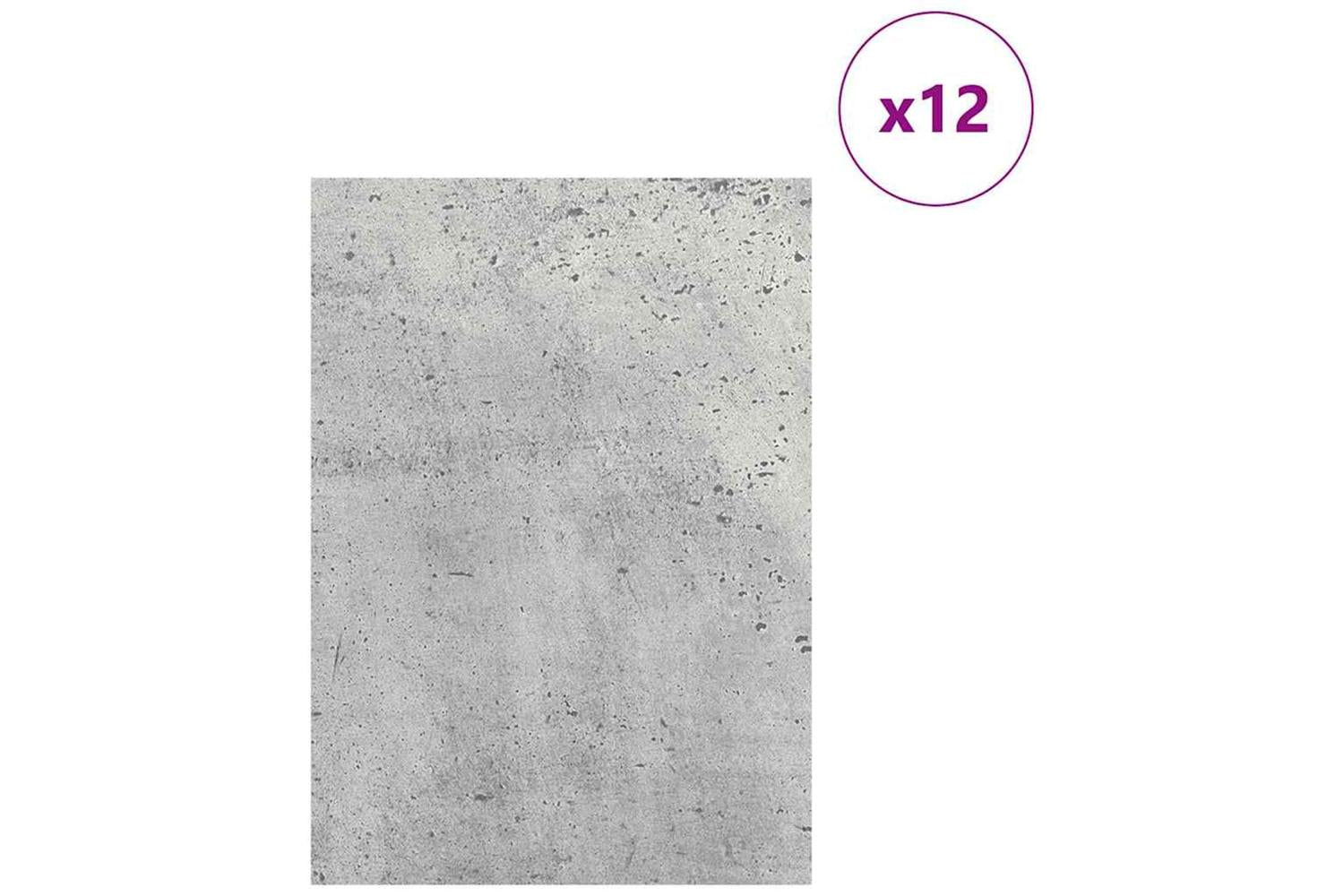 Vidaxl Decor Panels 12 Pcs Concrete Grey 21 X 30 X 027 Cm-3